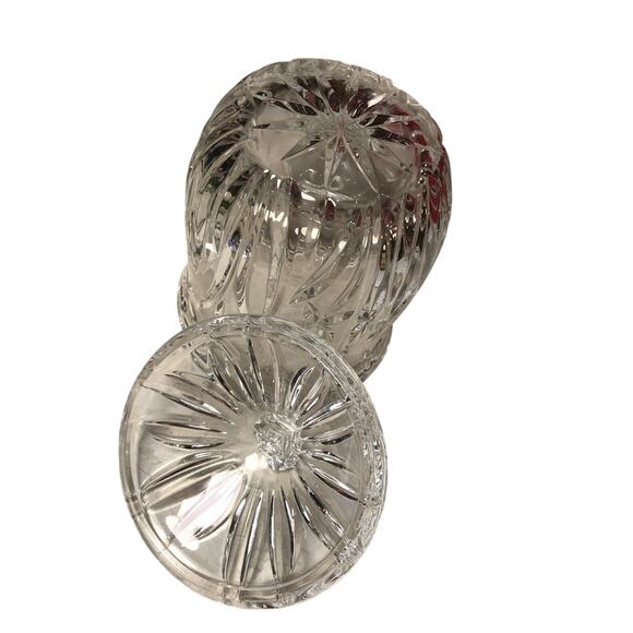 Vintage Clear Glass Cookie jar/ice bucket Starburst pattern - Picture 4 of 5